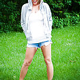 Nikki nipping outside - image 